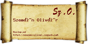 Szemán Olivér névjegykártya